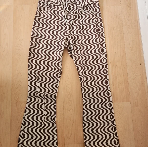 funky pattern flared pants - Picture 1 of 3
